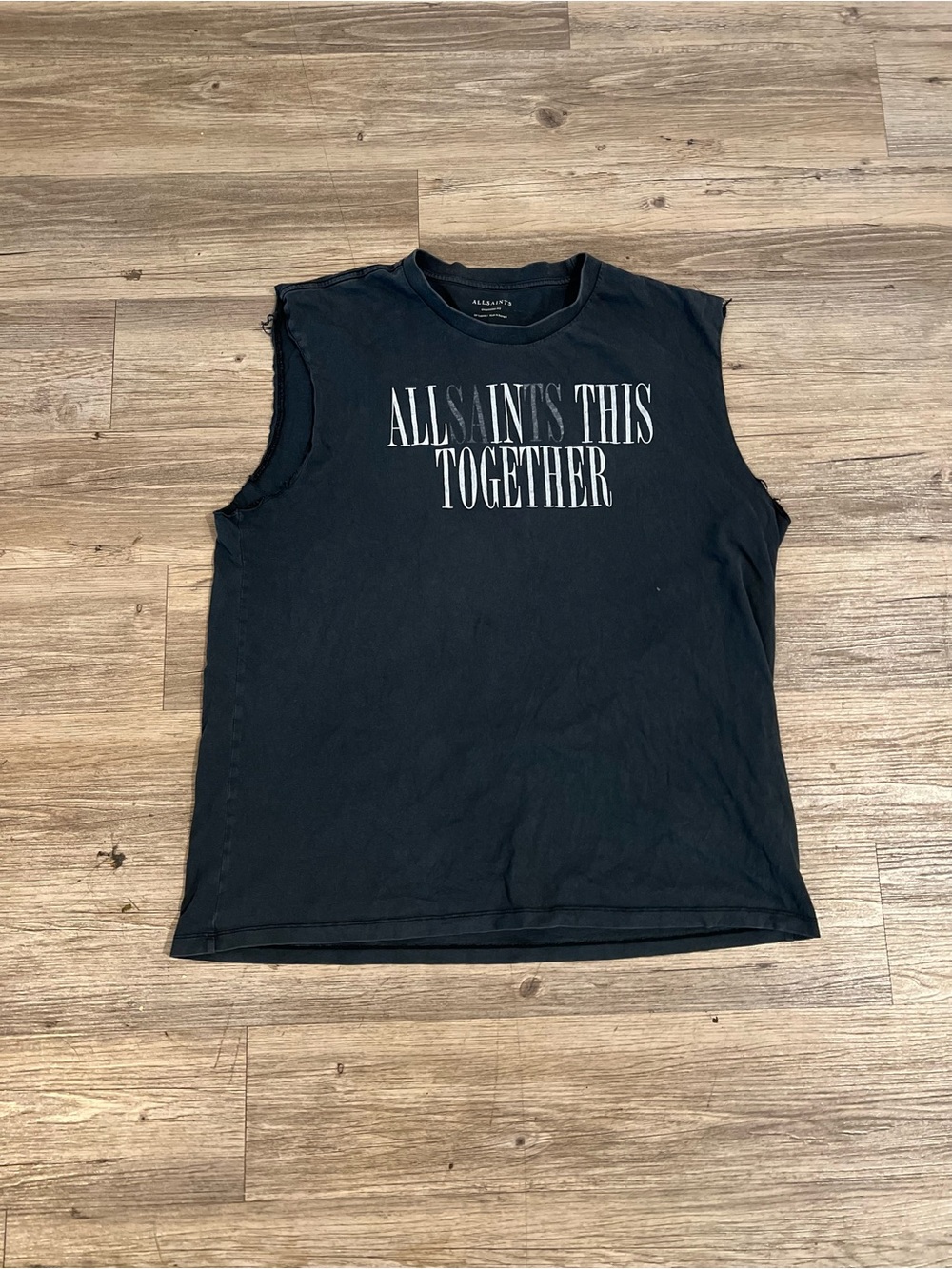 AllSaints Tank Top Underground Black Size XXLarge